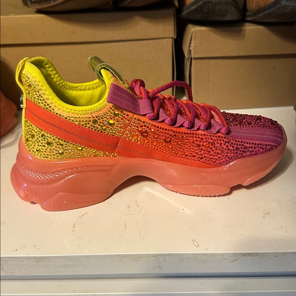 Vibrant Pink and Orange Sneakers - Picture 3 of 5